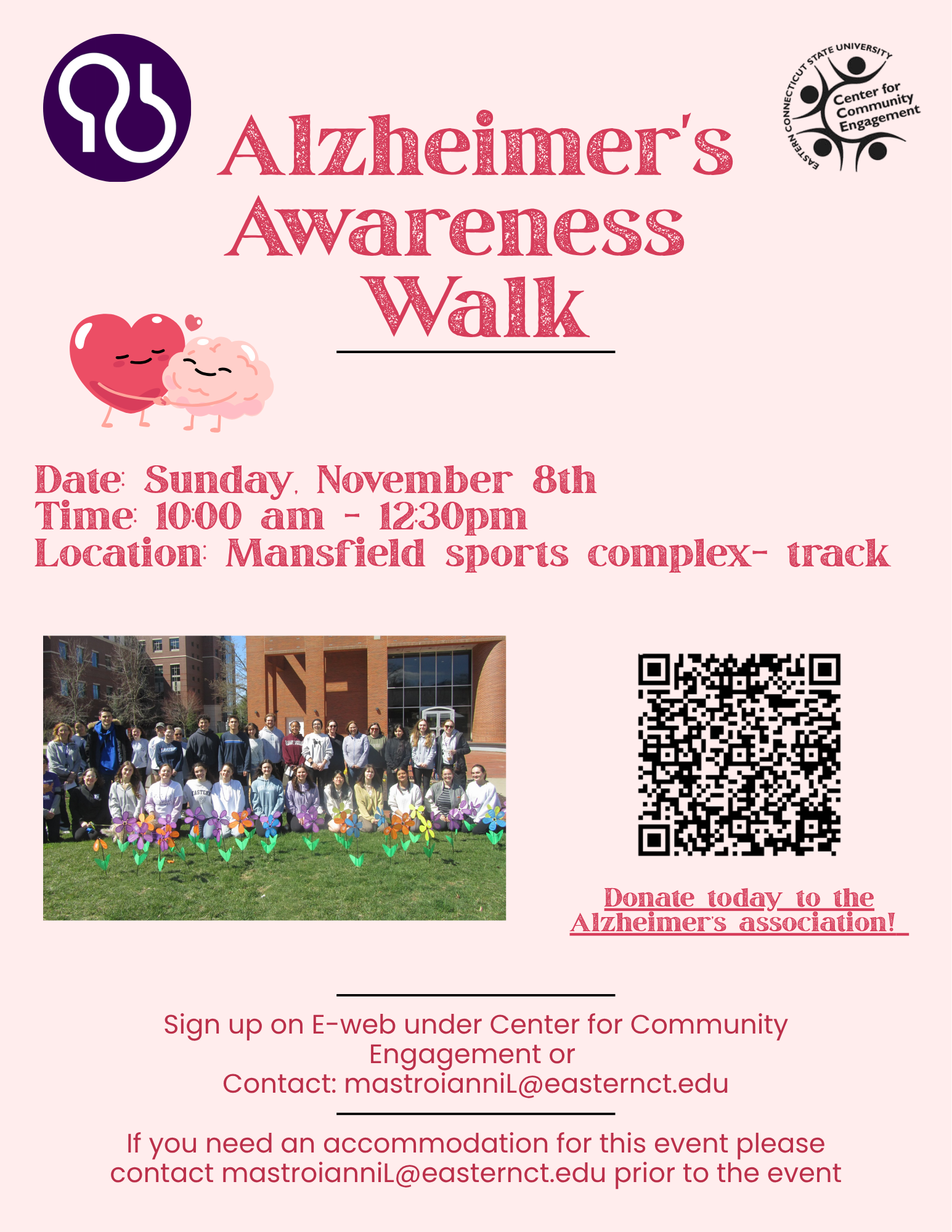 Alzheimer's awareness walk poster