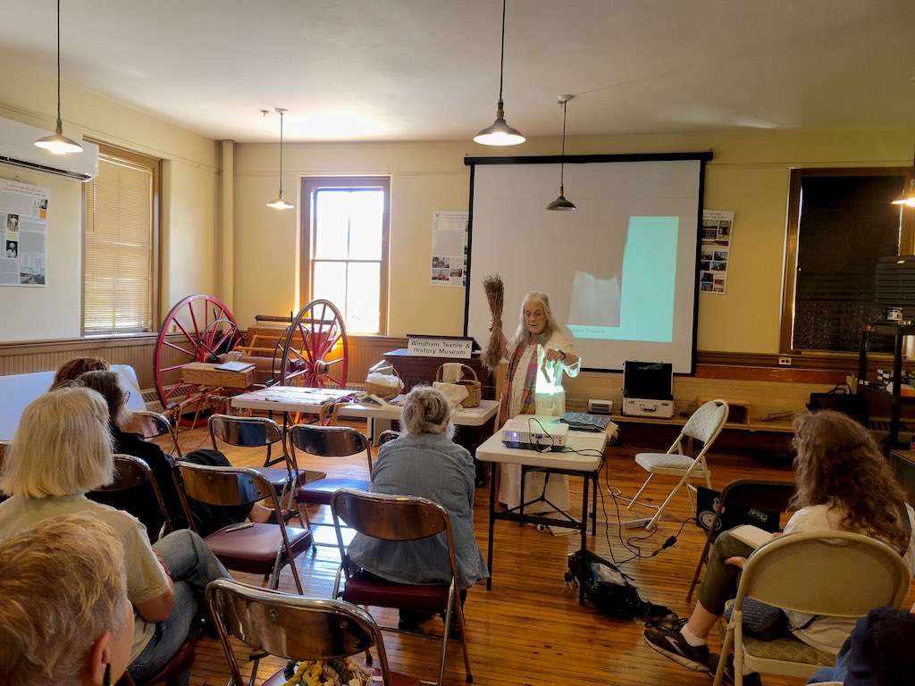 Peggy Church giving a lecture in Dugan Hall