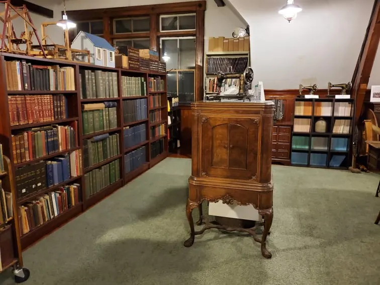 Dunham Hall library interior